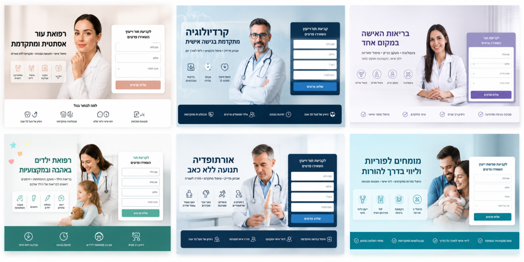 דוגמאות לדף נחיתה לרופא פרטי